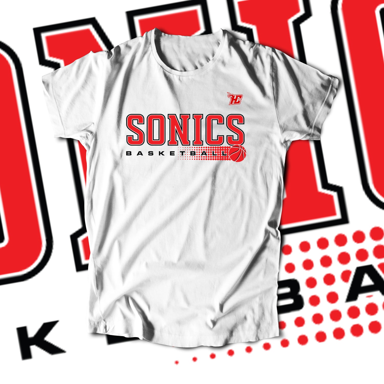 Sonics Halftone Basketball