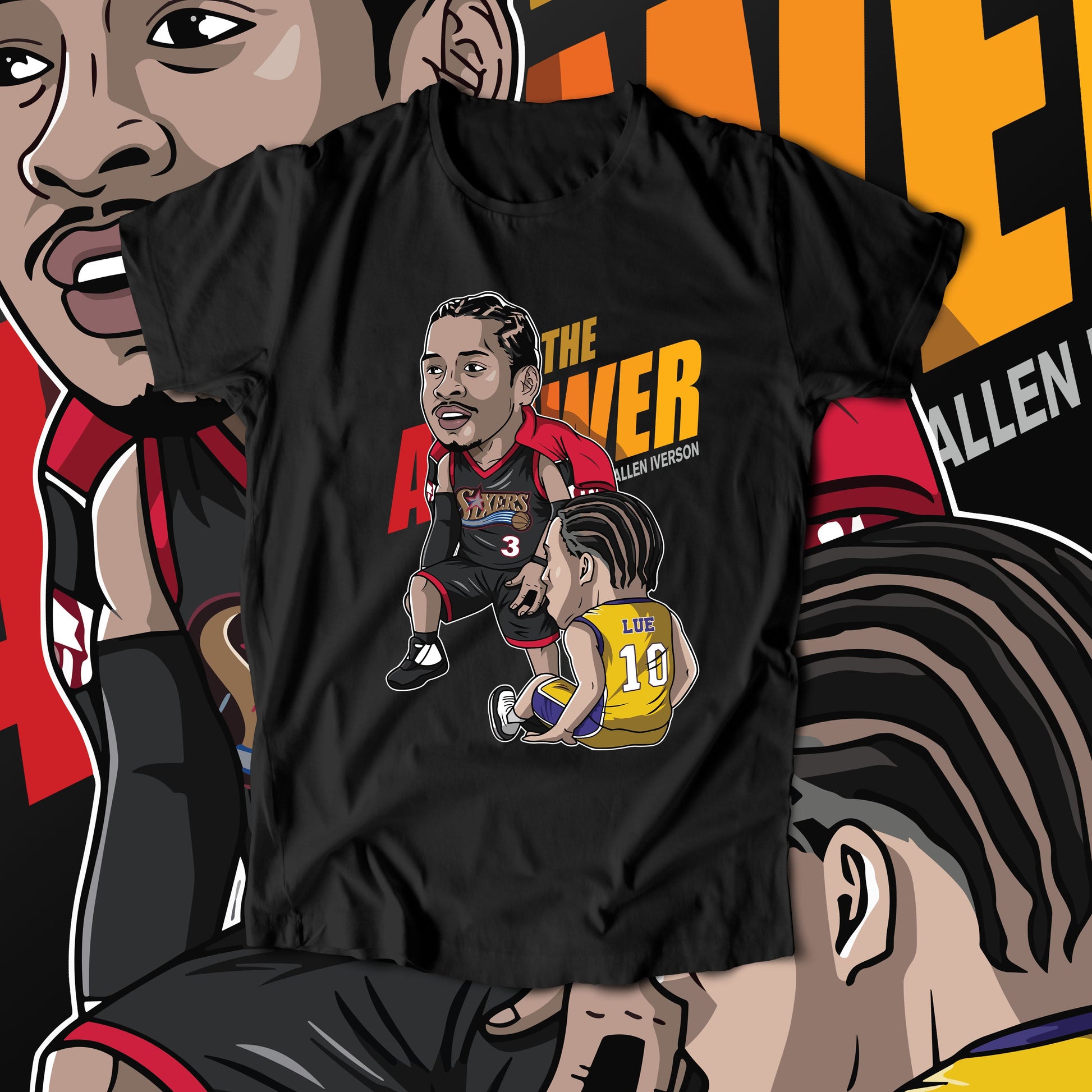 Allen Iverson  - The Step Over (T-Shirt)-DaPrintFactory