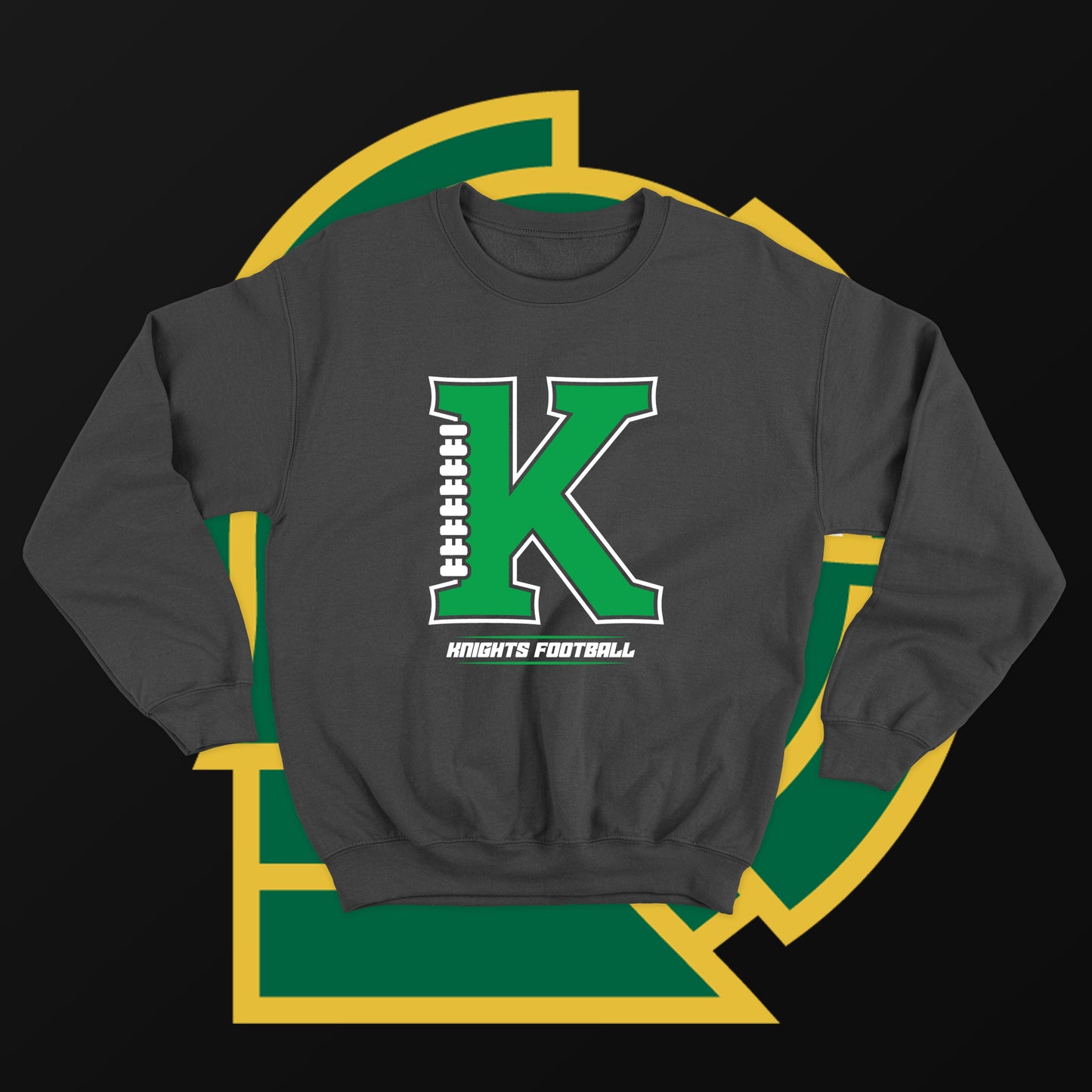 Knights K Football (Crewneck Sweatshirt)-DaPrintFactory