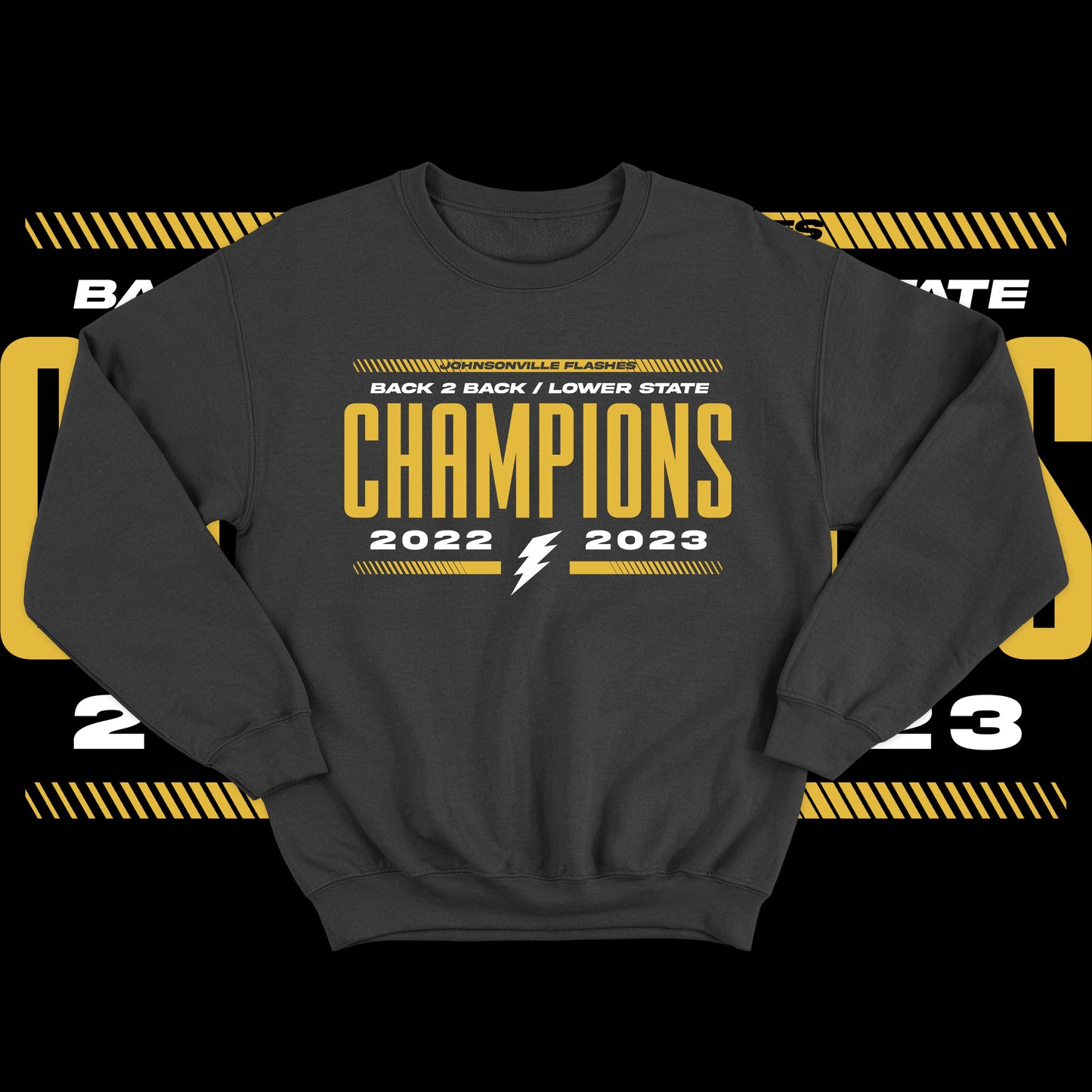 Johnsonville Back 2 Back Lower State Champions (Crewneck Sweatshirt)-DaPrintFactory