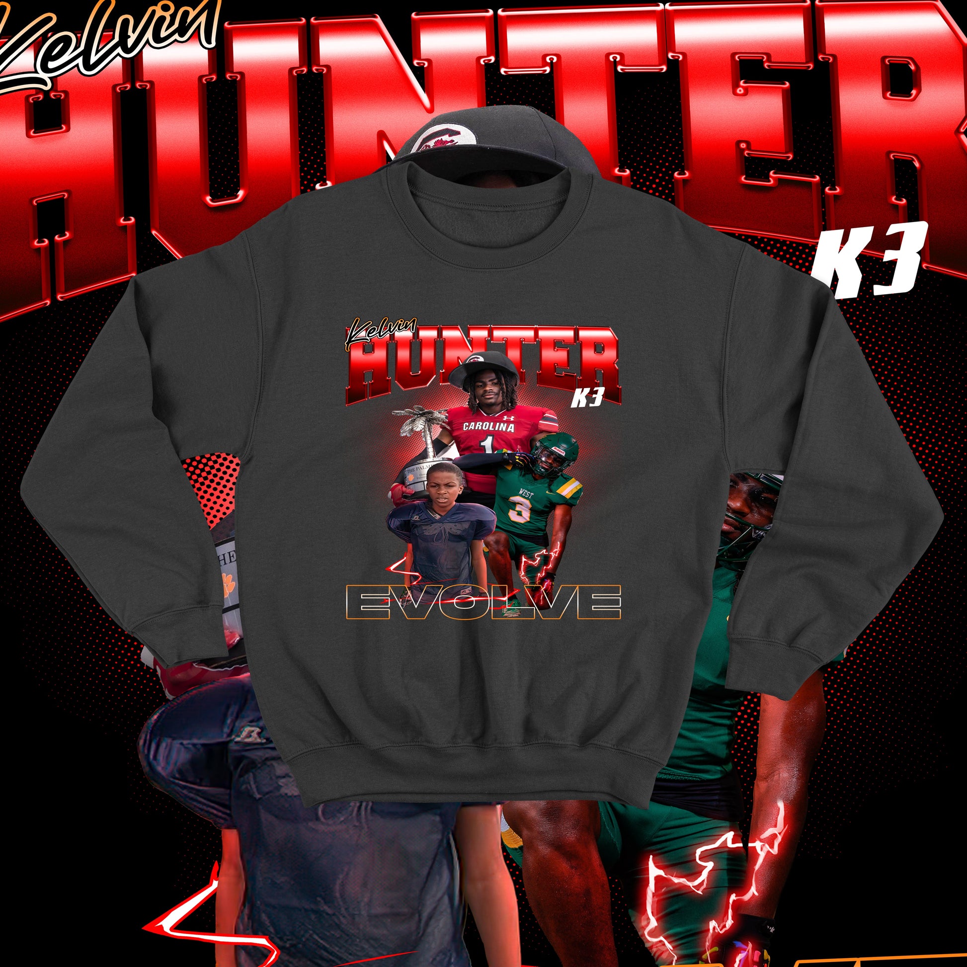 Kelvin Hunter - Evolve (Crewneck Sweatshirt)-DaPrintFactory