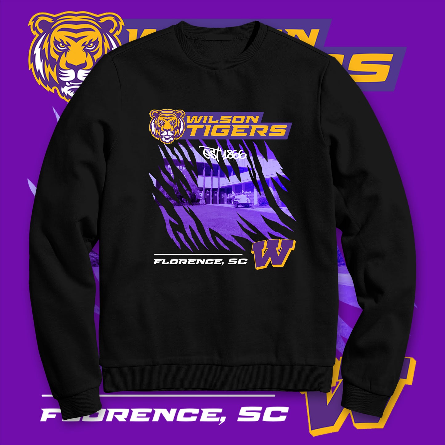 Tigers School History (Crewneck Sweatshirt)