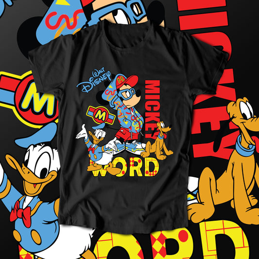 Disney Mickey Word (T-Shirt)-DaPrintFactory
