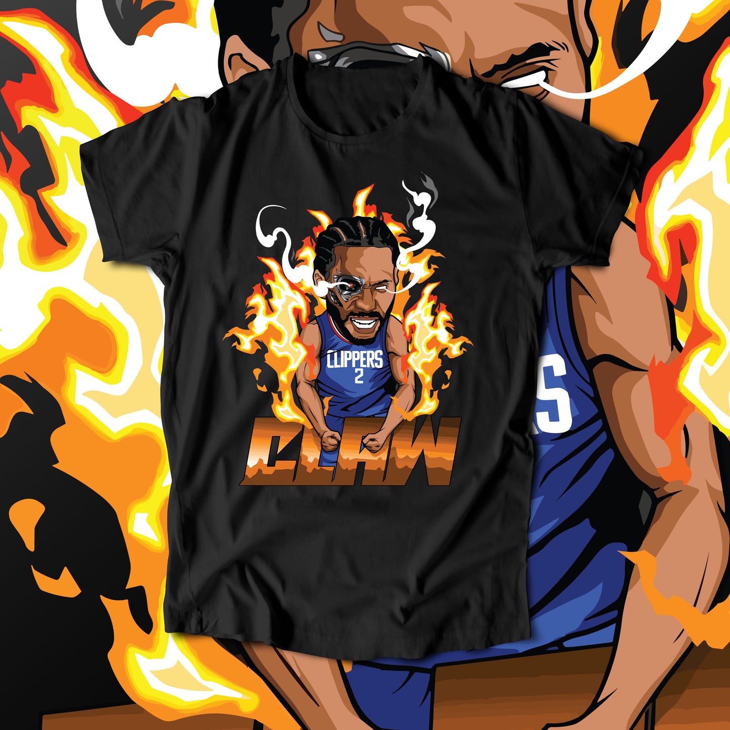 Kawhi Leonard - The Claw (T-Shirt)-DaPrintFactory