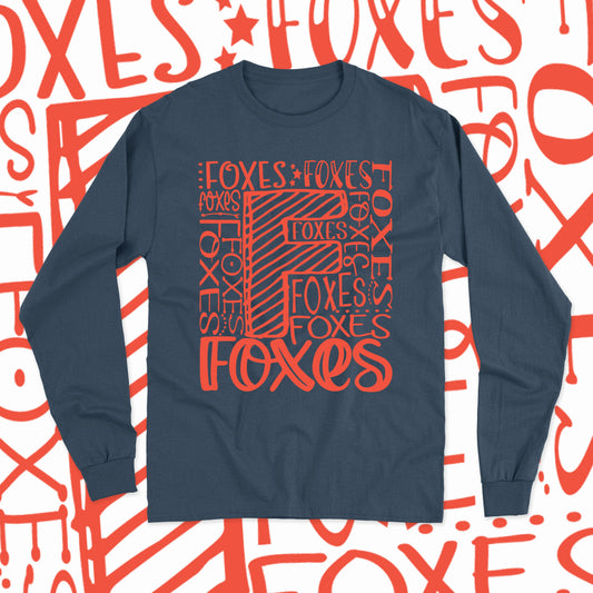 Foxes Typo (Long Sleeves)-DaPrintFactory