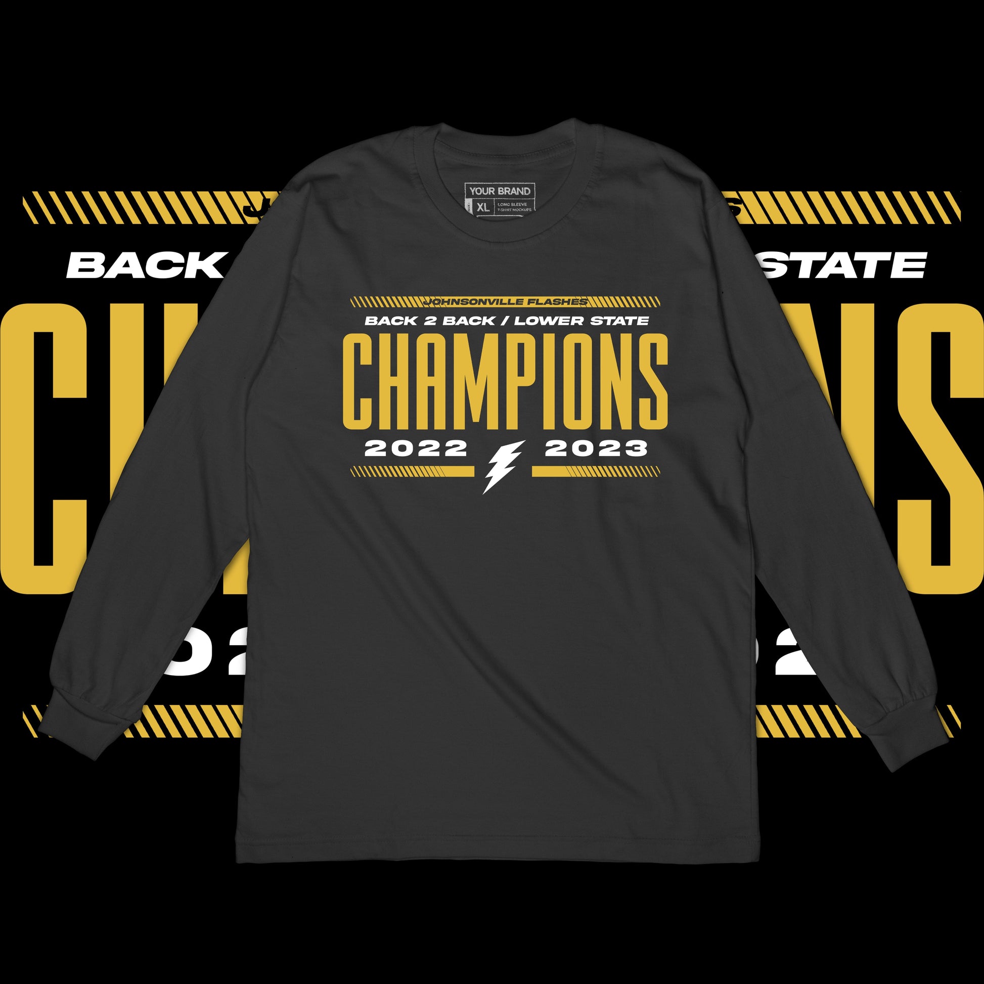 Johnsonville Back 2 Back Lower State Champions (Longsleeve)-DaPrintFactory