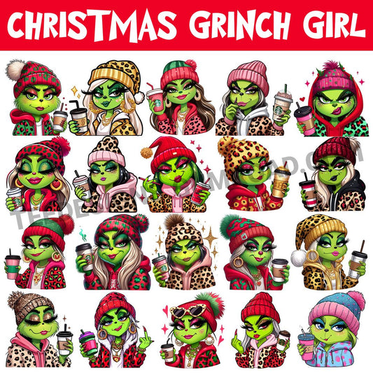 30 Christmas Girl Grinch Designs-DaPrintFactory