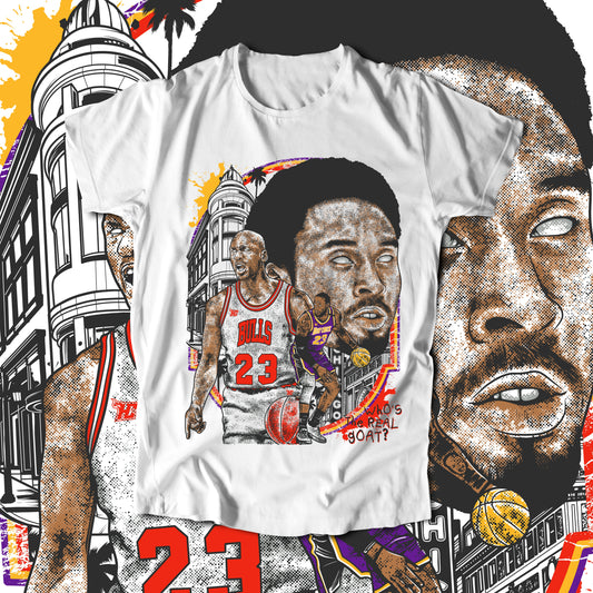 MJ/Kobe/Bron - Who's The Real Goat (T-Shirt)-DaPrintFactory