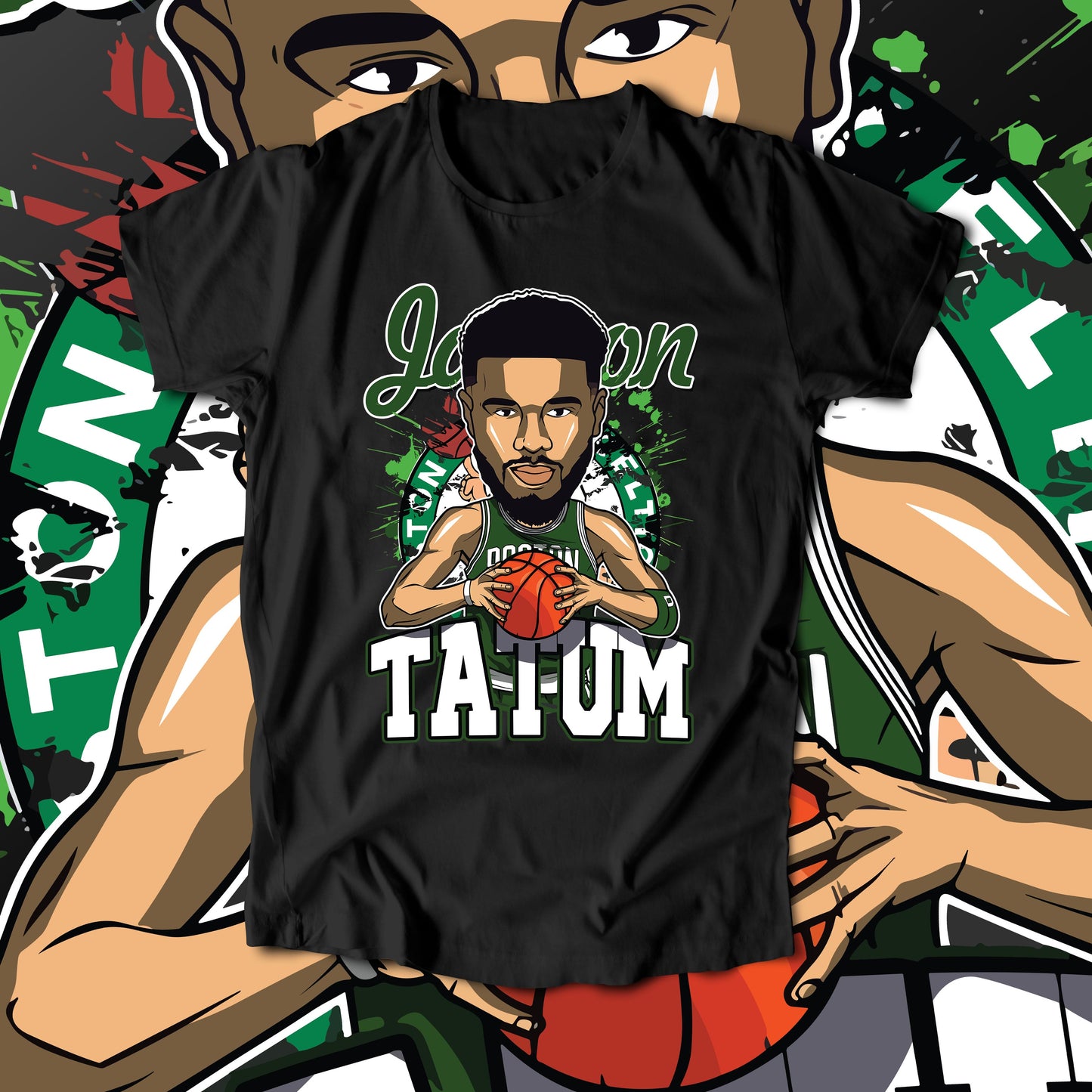 Jayson Tatum - Celtic Pride (T-Shirt)-DaPrintFactory