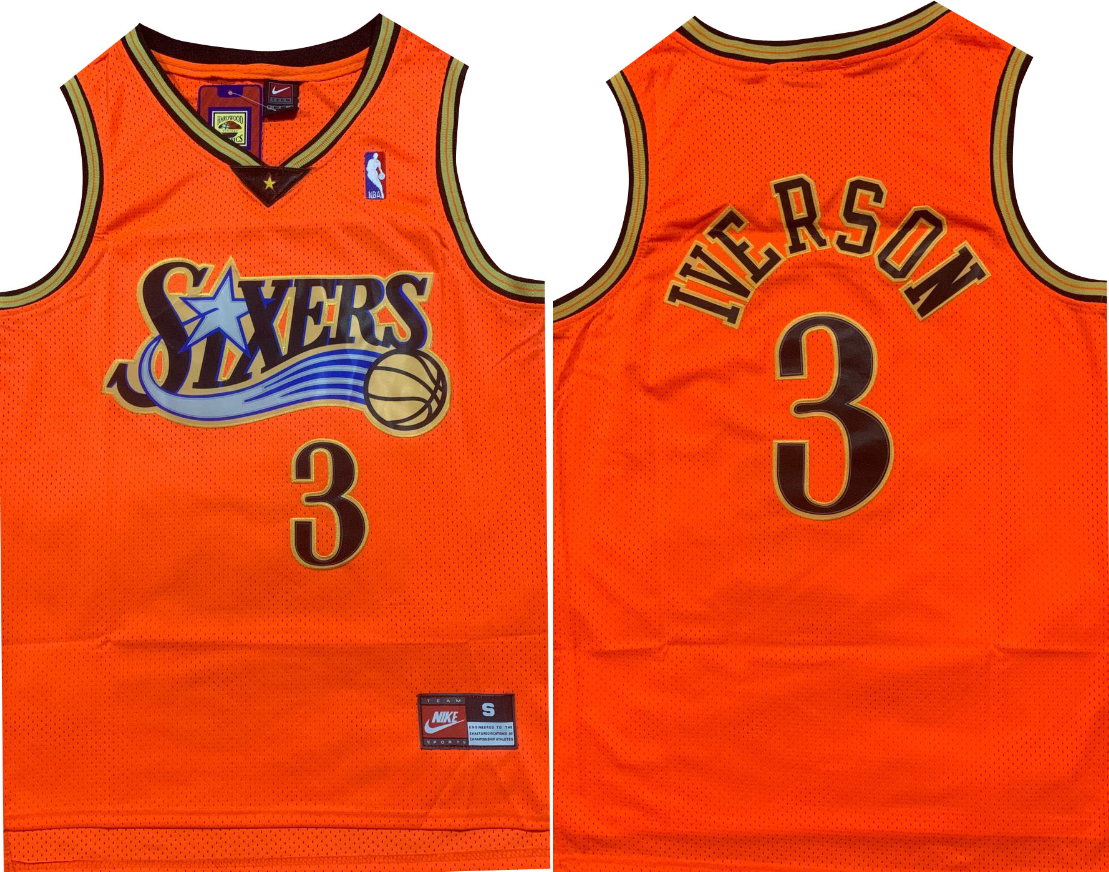 Allen Iverson Sixers Logo Jersey