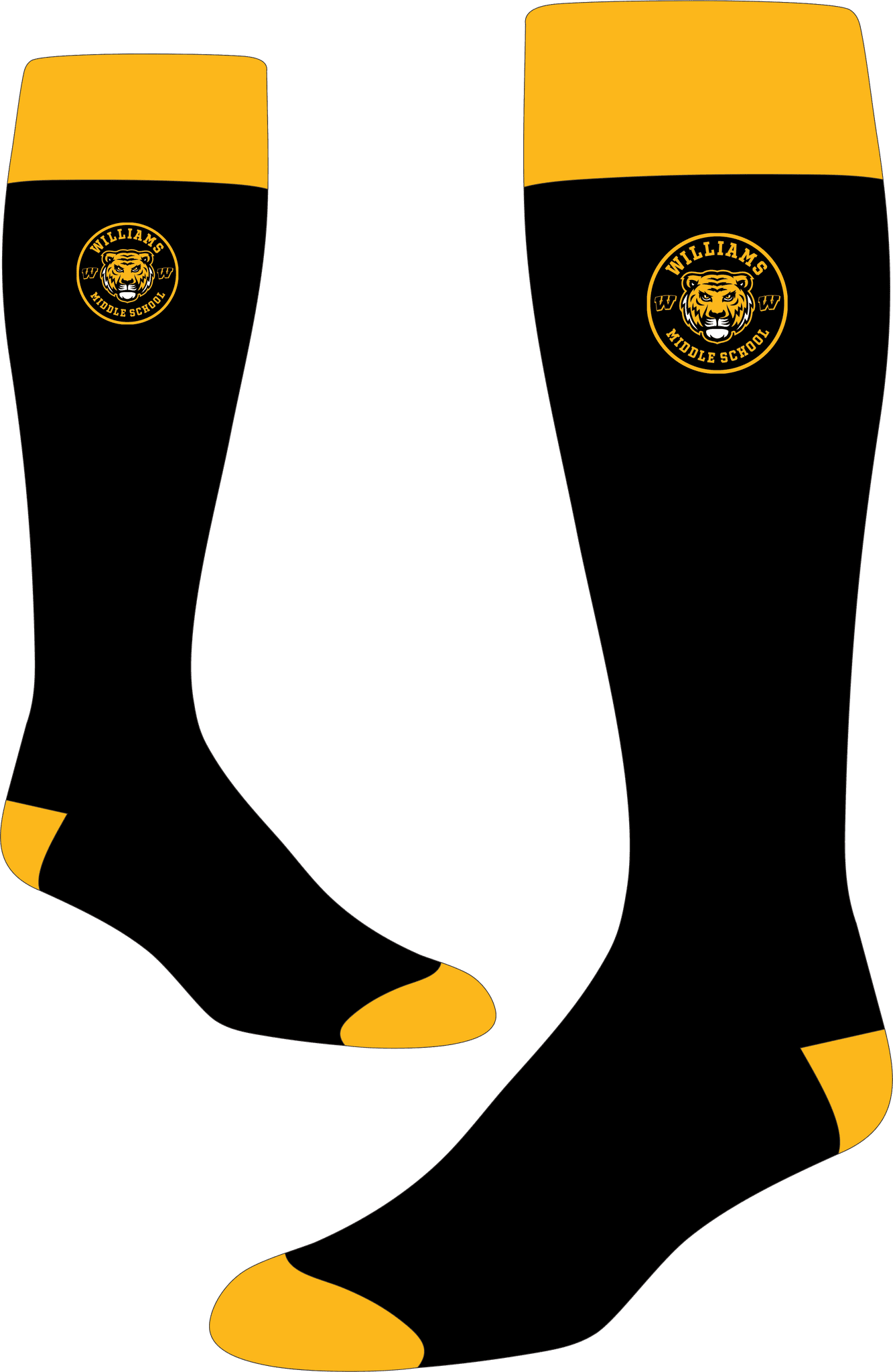 Williams Middle School (Socks)-DaPrintFactory