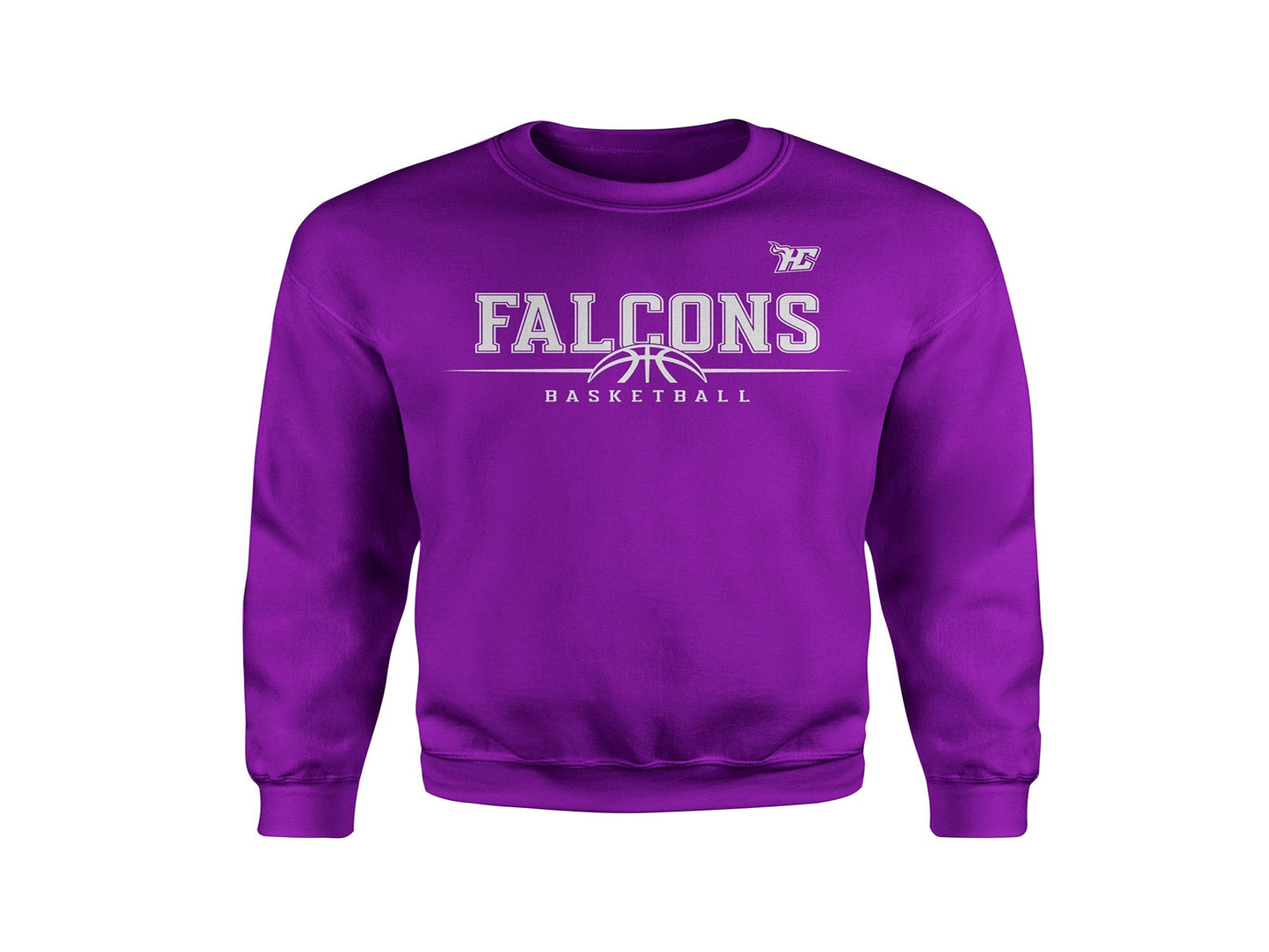 Falcons Half Basketball (Crewneck)-DaPrintFactory