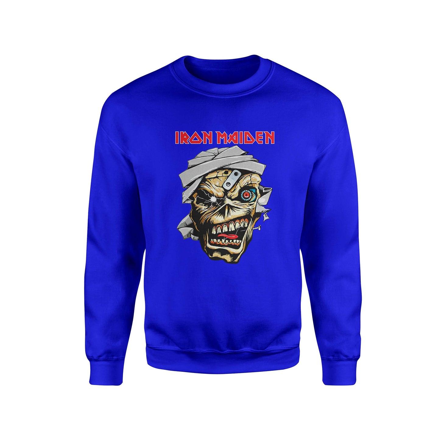Iron Maiden Damagaed Skull (Crewnecks)-DaPrintFactory
