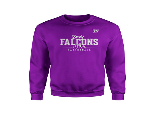 Lady Falcons Half Basketball (Crewneck)-DaPrintFactory