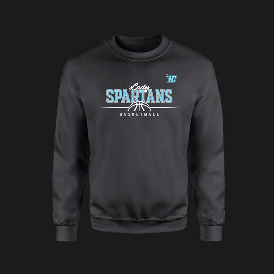 Lady Spartans Half Basketball (Crewneck)-DaPrintFactory