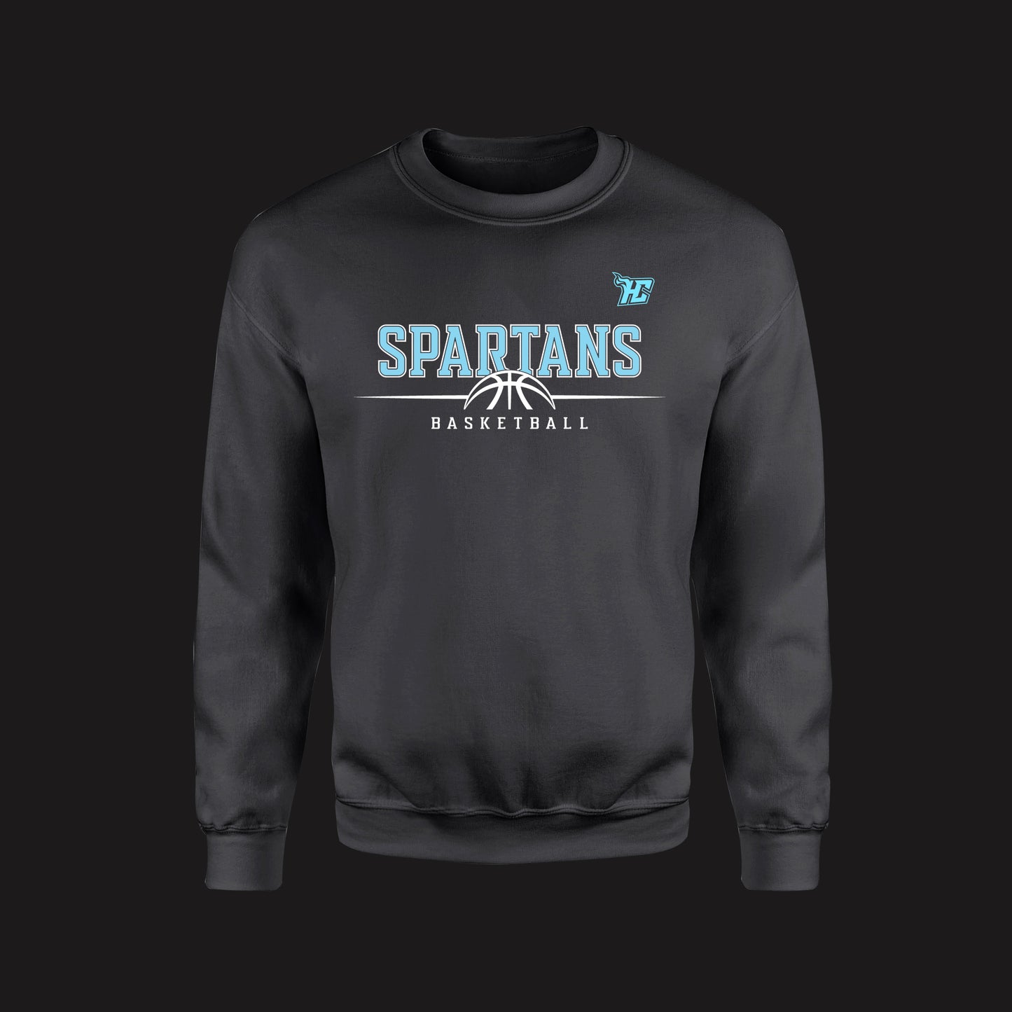 Spartans Half Basketball (Crewneck)-DaPrintFactory