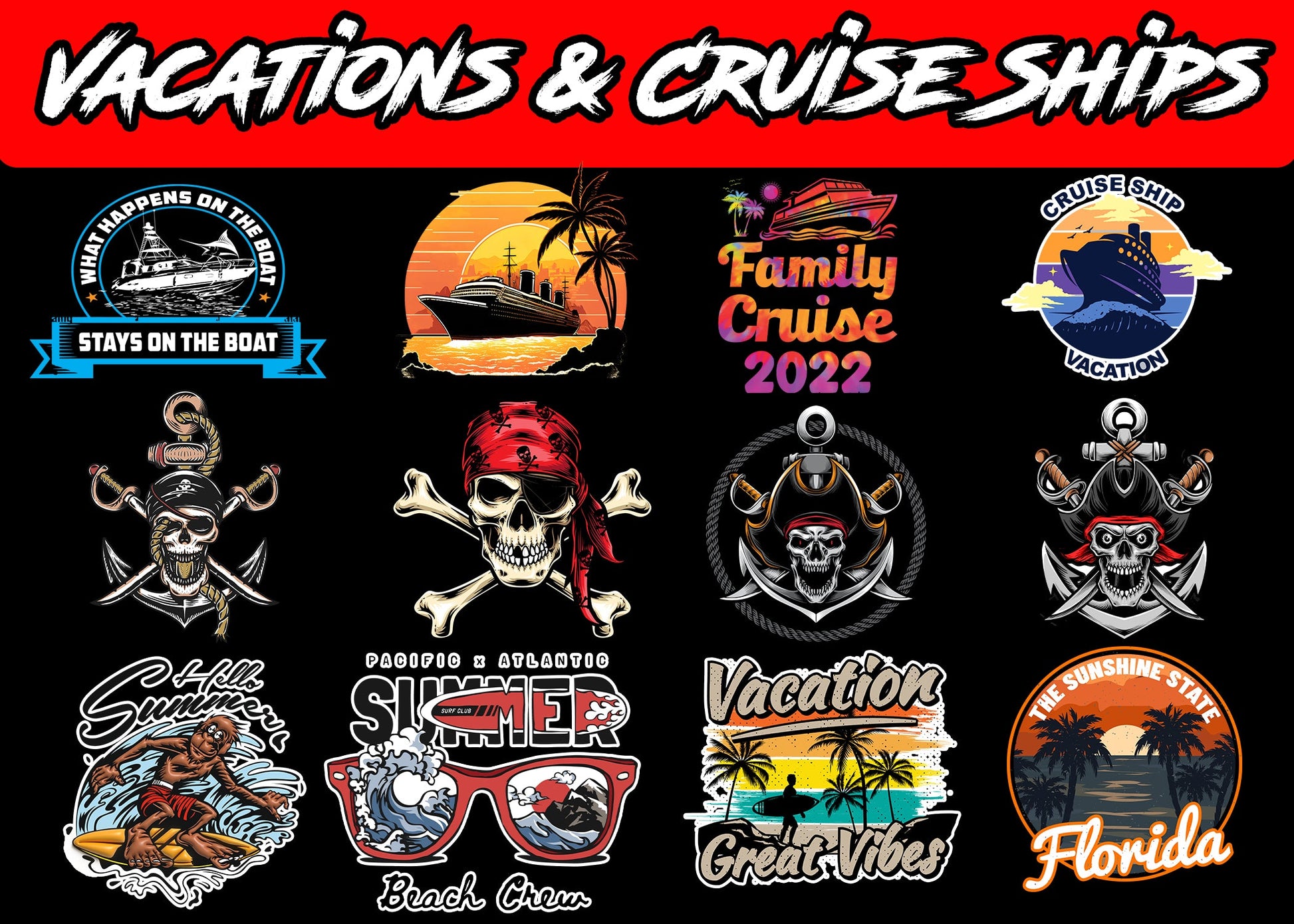 70+ Vacations & Cruise Ships-DaPrintFactory