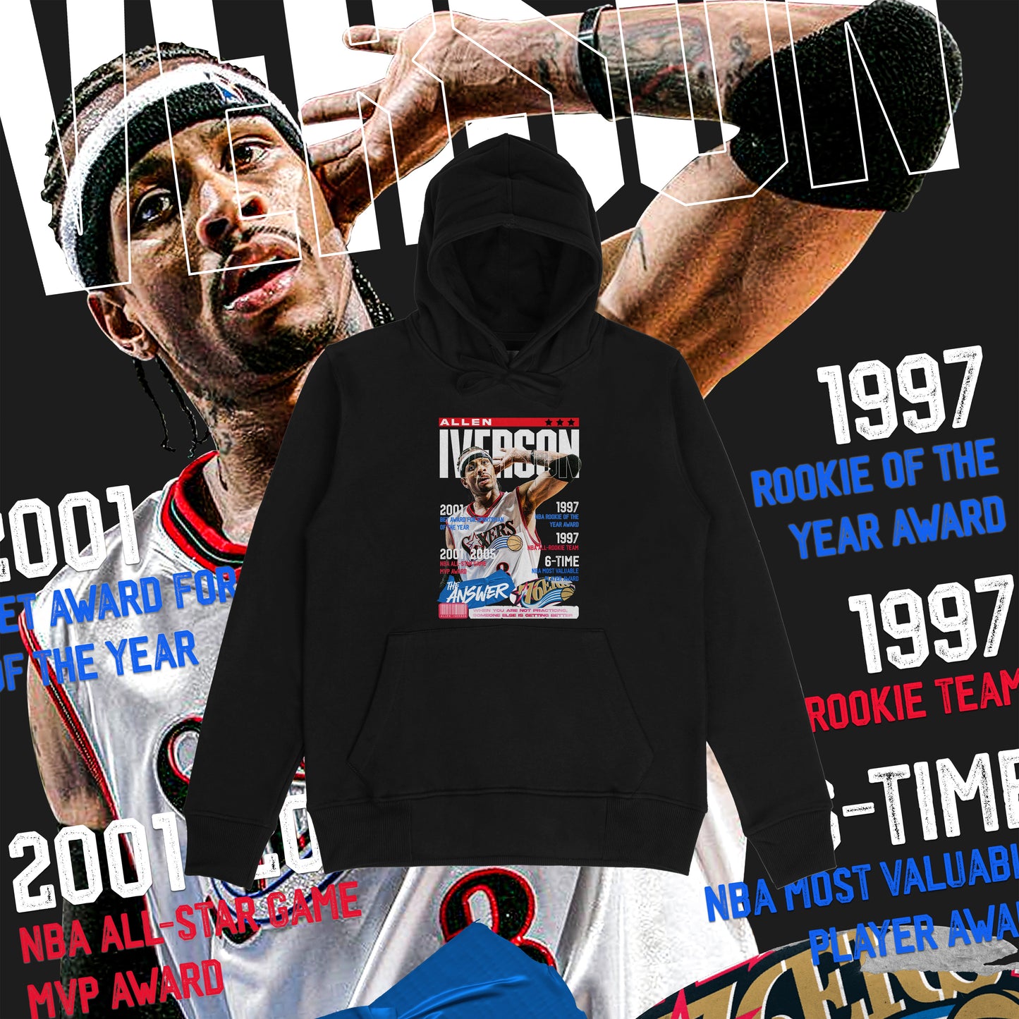 Slam "LIKE" - Allen Iverson (Hoodie)-DaPrintFactory