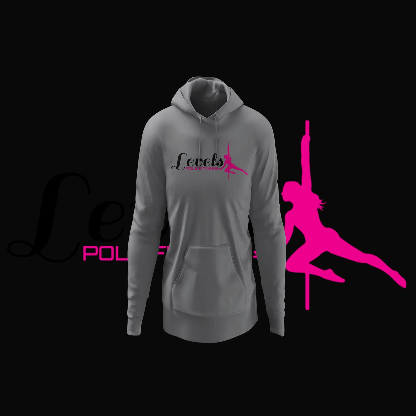 Levels Pole Fitness Logo (Hoodie)-DaPrintFactory