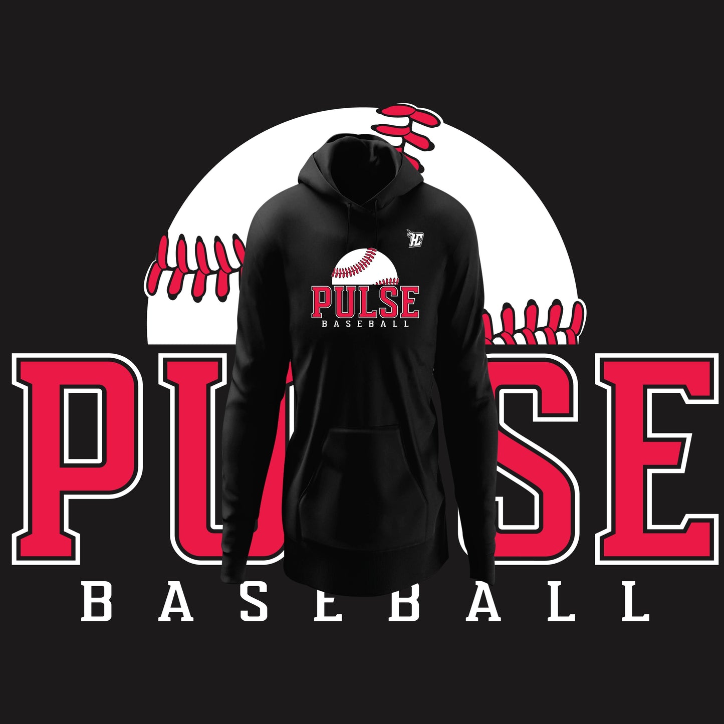 Pulse Baseball (Hoodie)-DaPrintFactory