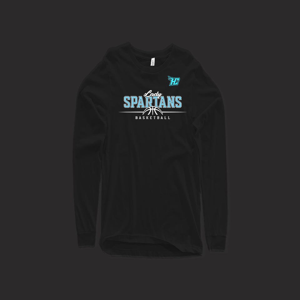 Lady Spartans Half Basketball (Long Sleeve)-DaPrintFactory