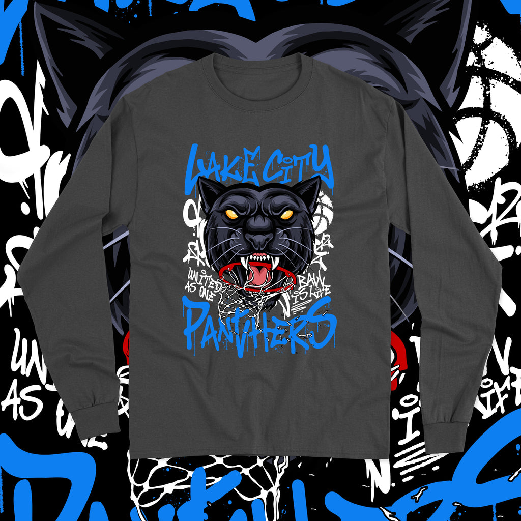 Panthers - Rim Graffiti  (Long Sleeve)-DaPrintFactory