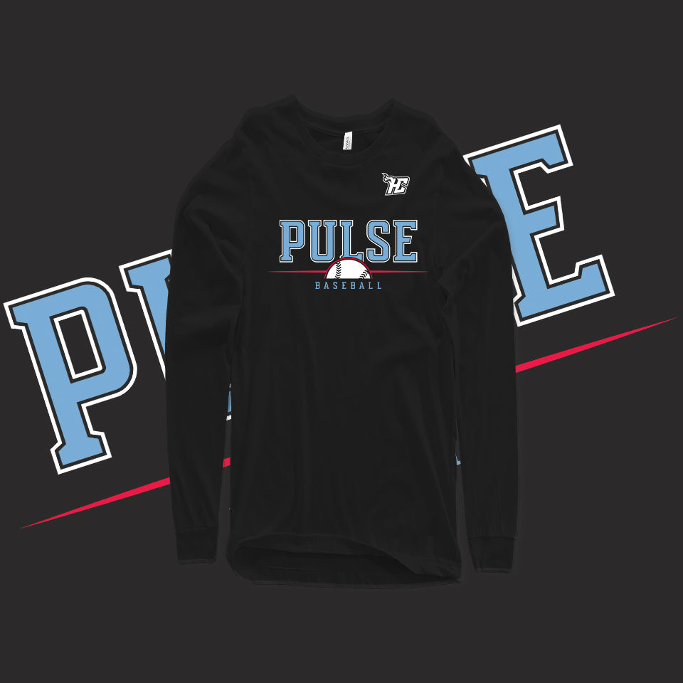 Pulse Half Baseball (Long Sleeve)-DaPrintFactory