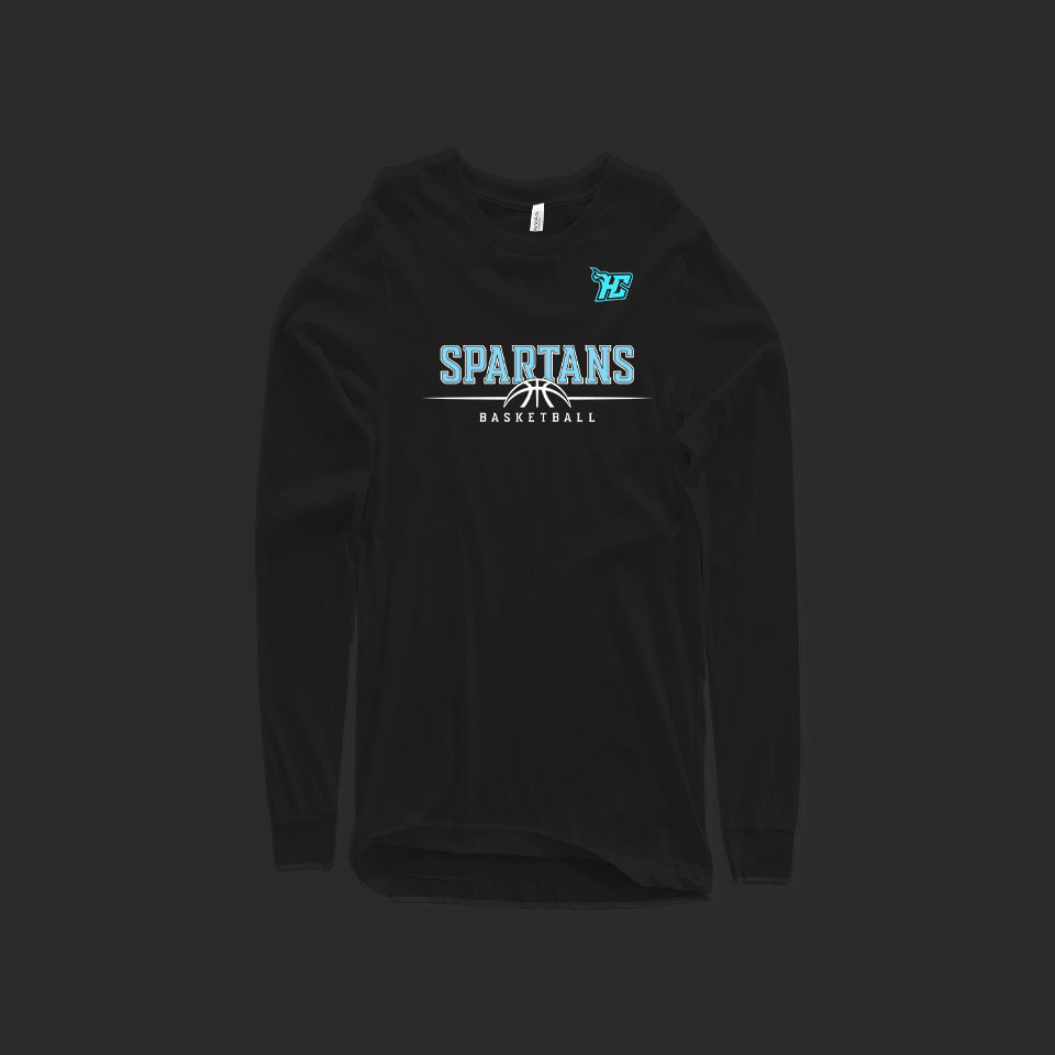 Spartans Half Basketball (Long Sleeve)-DaPrintFactory