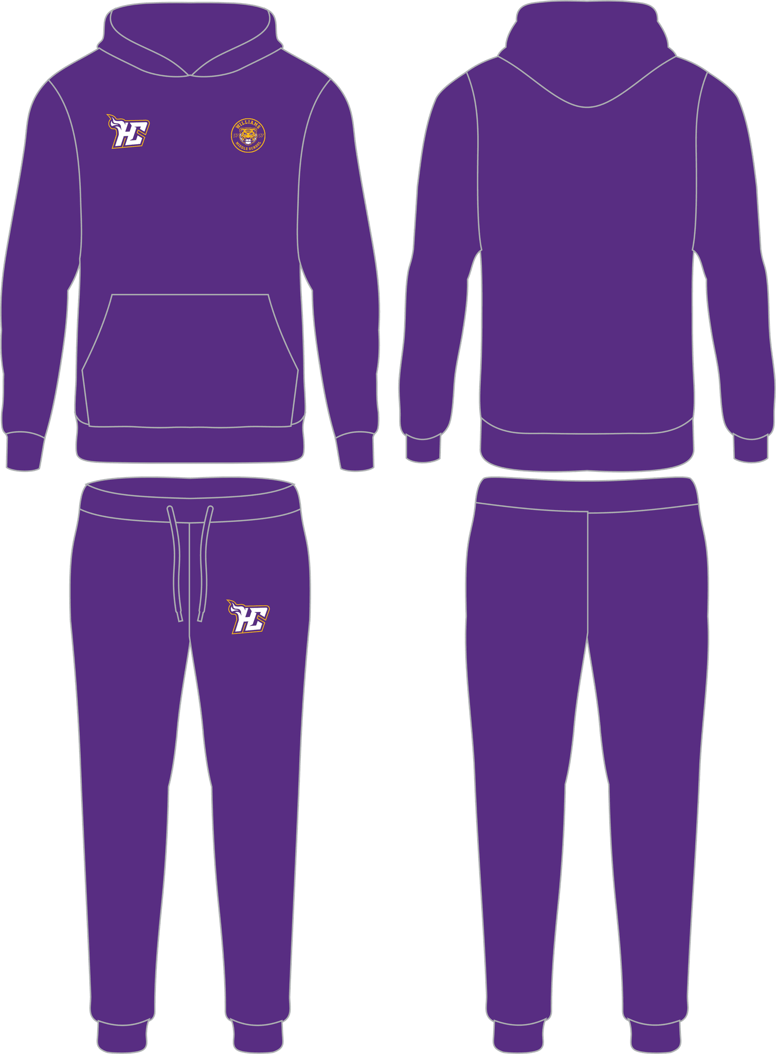 Williams Middle School (Tracksuits)-DaPrintFactory