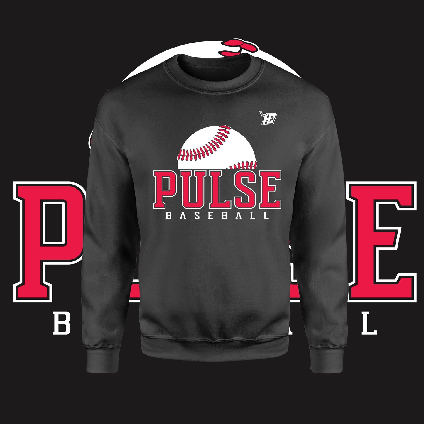 Pulse Baseball (Crewneck)-DaPrintFactory