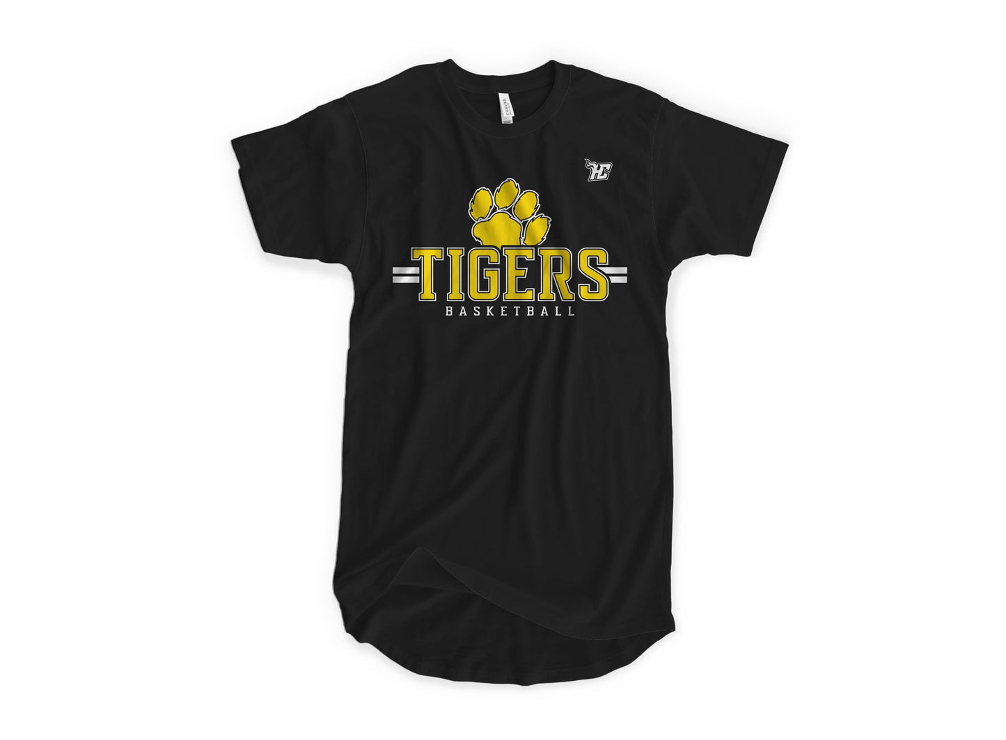 Williams Middle School Tiger Basketball Retro Lines (T-Shirts)-DaPrintFactory
