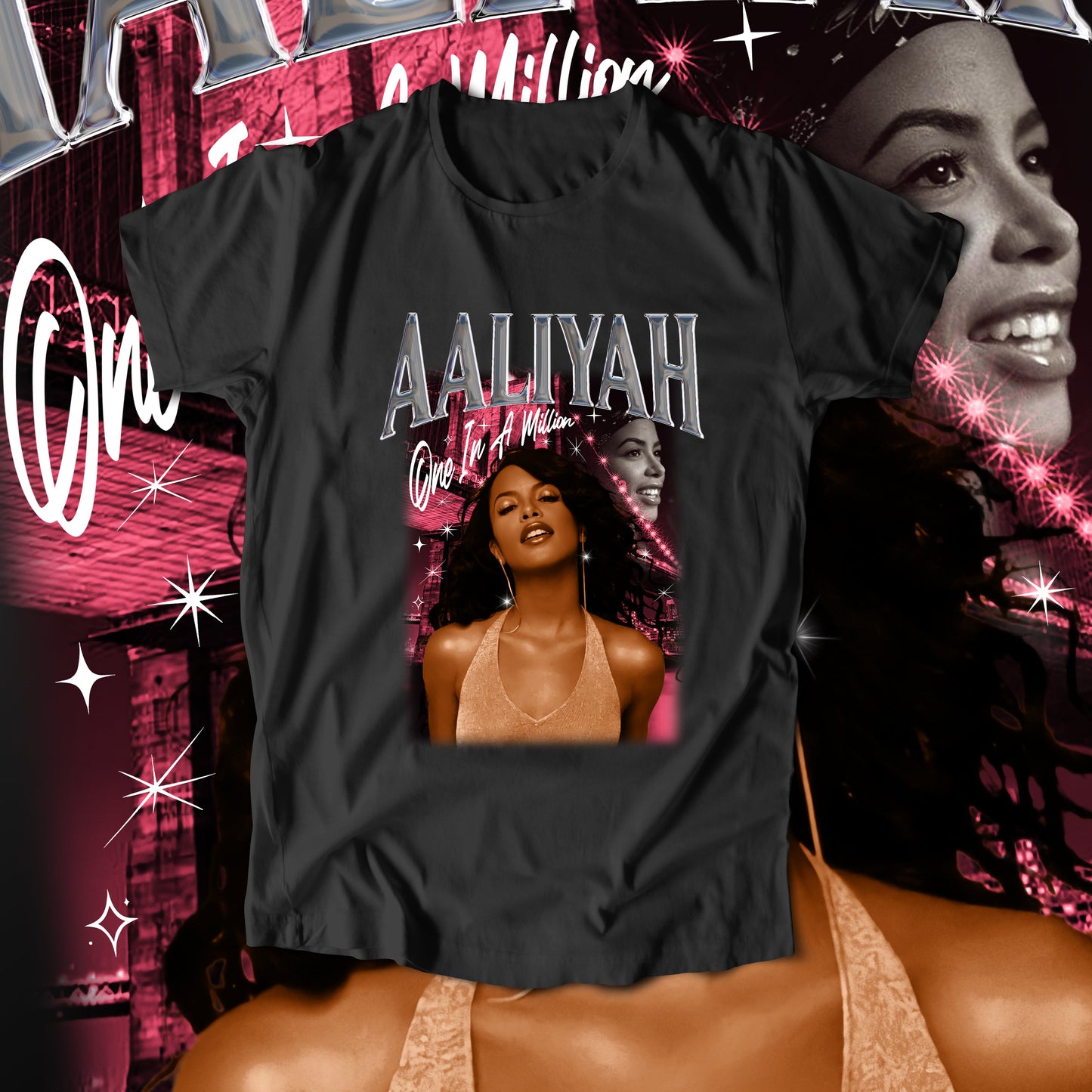 Aaliyah - One In A Million (T-Shirt)-DaPrintFactory