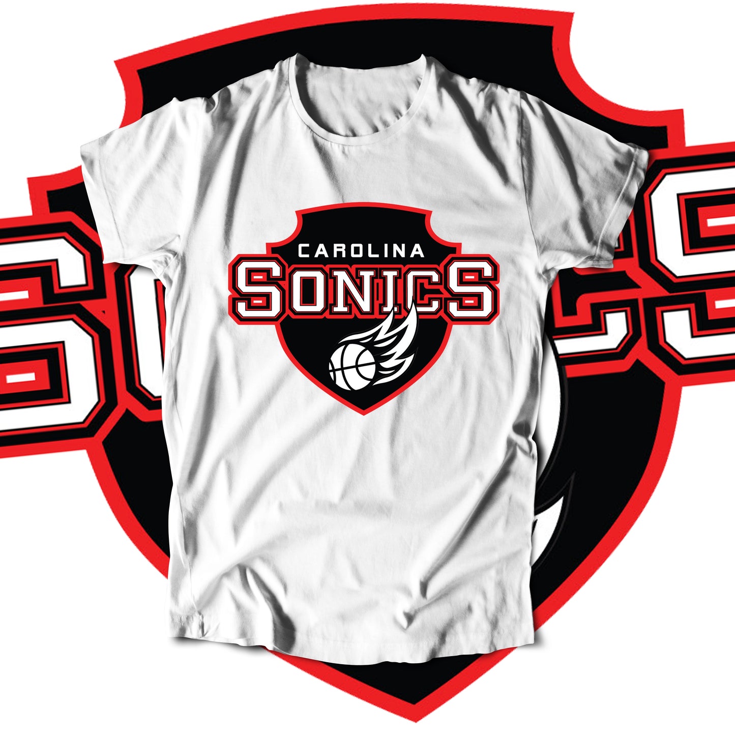 Carolina Sonics Logo (T-Shirt)-DaPrintFactory