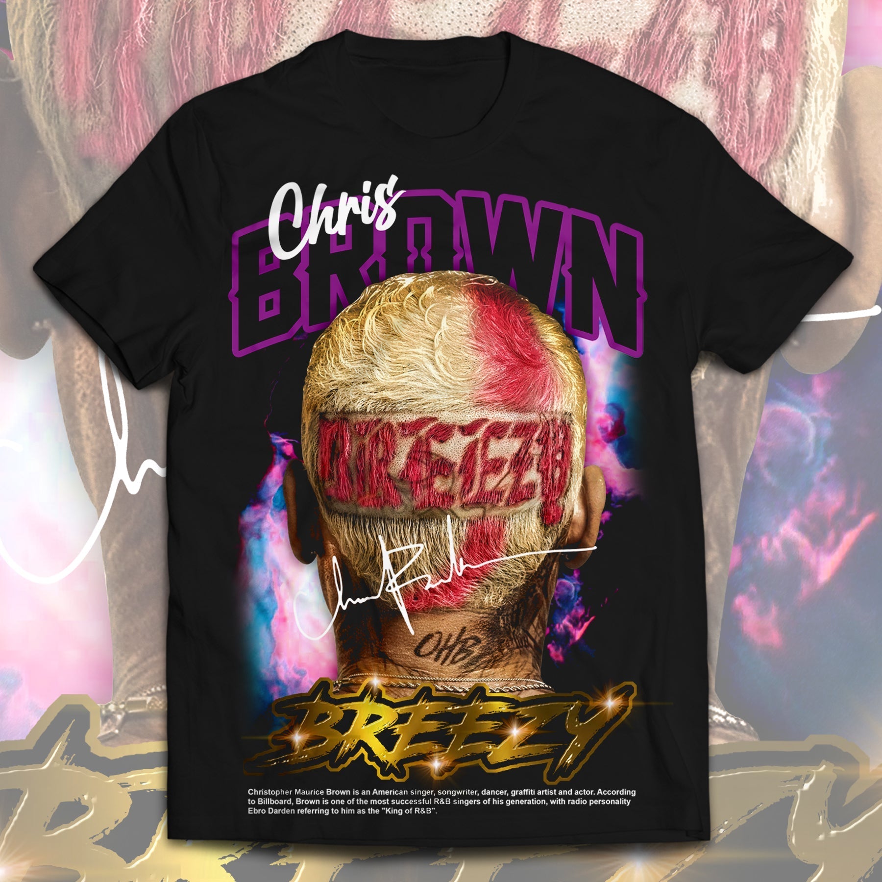 Chris Brown "Breezy" (T-Shirt)-DaPrintFactory