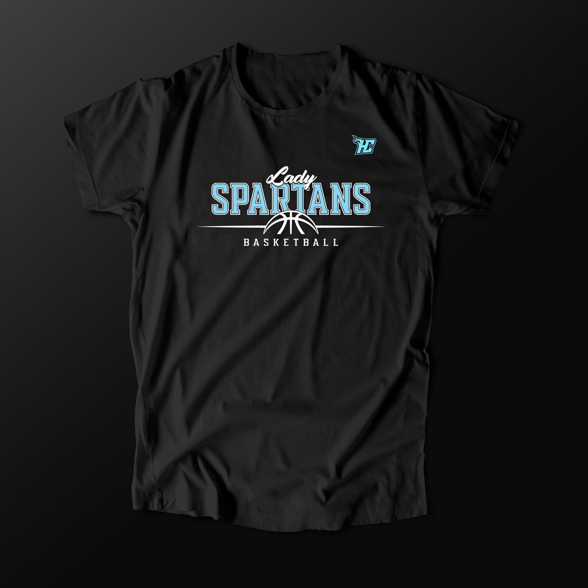 Lady Spartans Half Basketball (T-Shirt)-DaPrintFactory