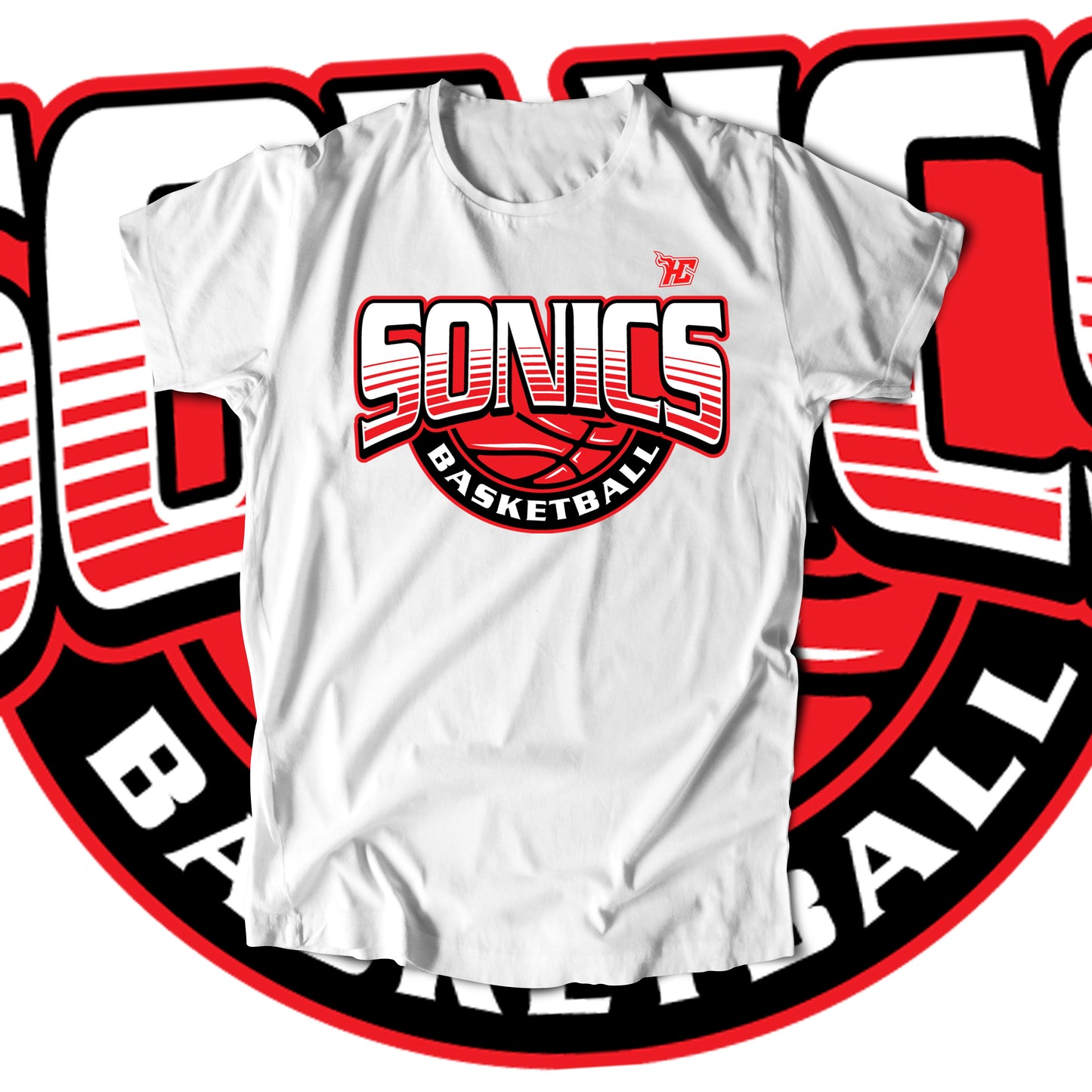 Sonics Basketball (T-Shirt)-DaPrintFactory