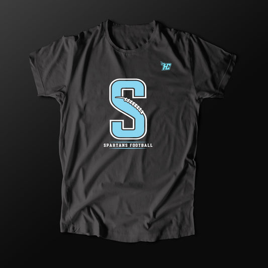 Spartans "S" Football (T-Shirt)-DaPrintFactory