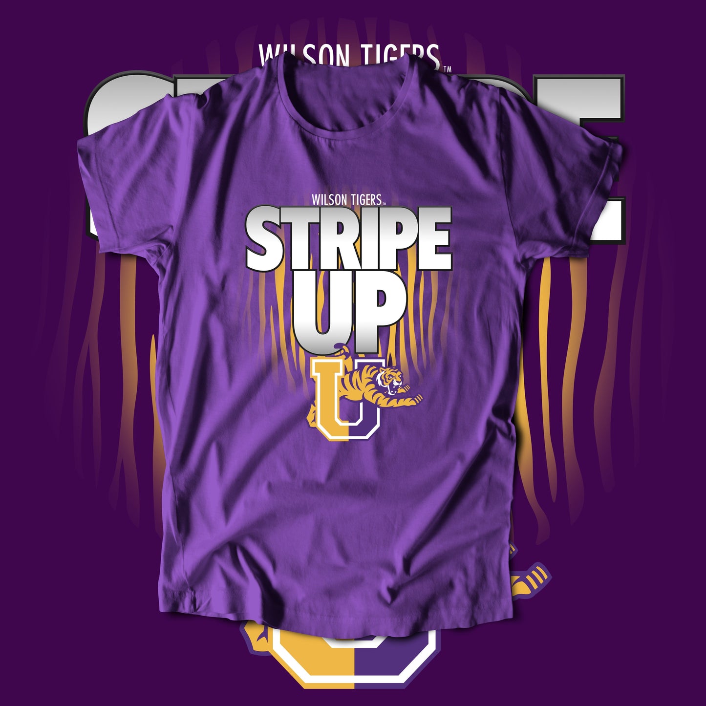 Wilson High - Stripe Up (T-Shirts)-DaPrintFactory