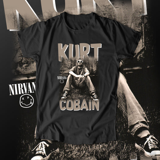 Kurt Cobain "Chilling" (T-Shirt)-DaPrintFactory