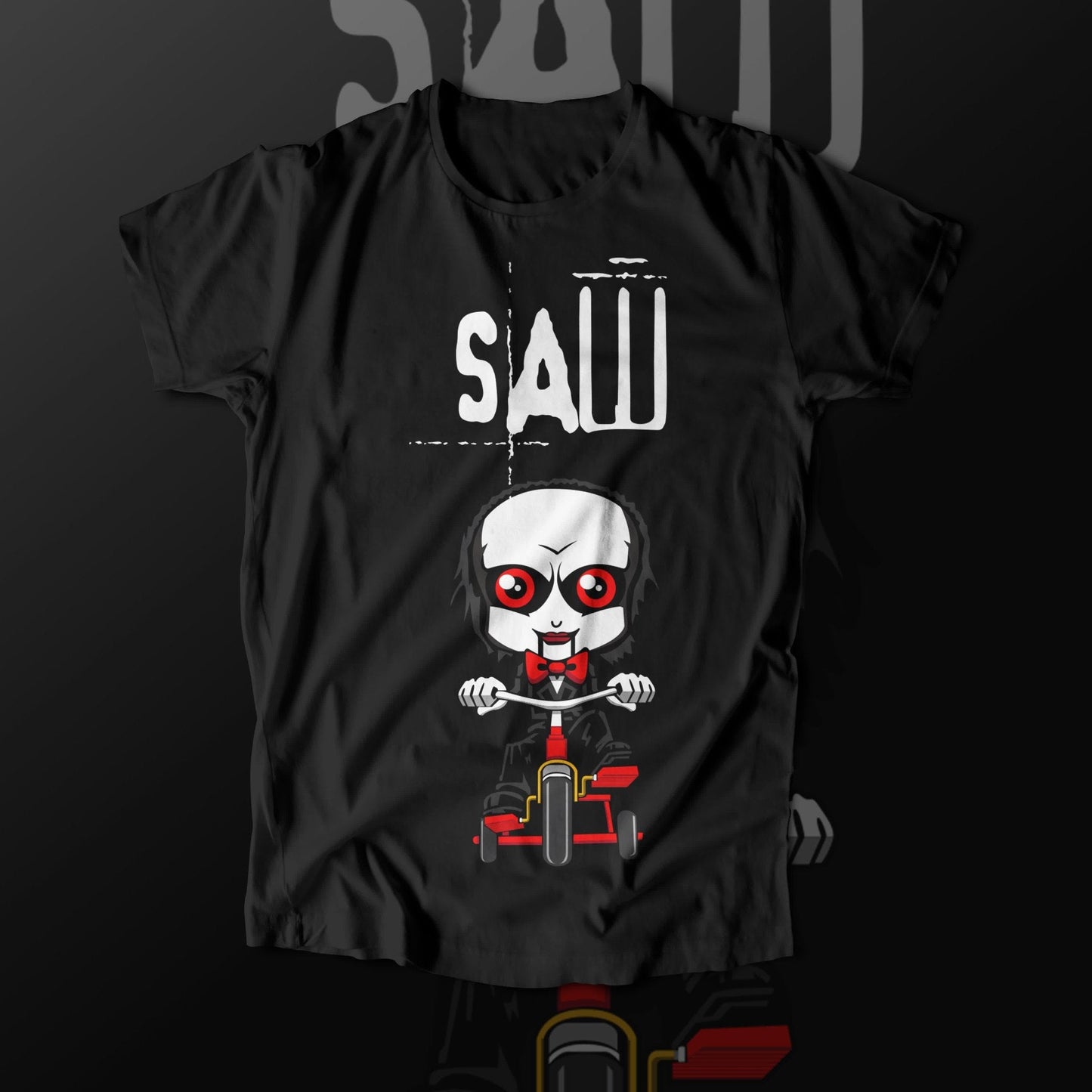 Saw - Scary Bike (T-Shirts)-DaPrintFactory