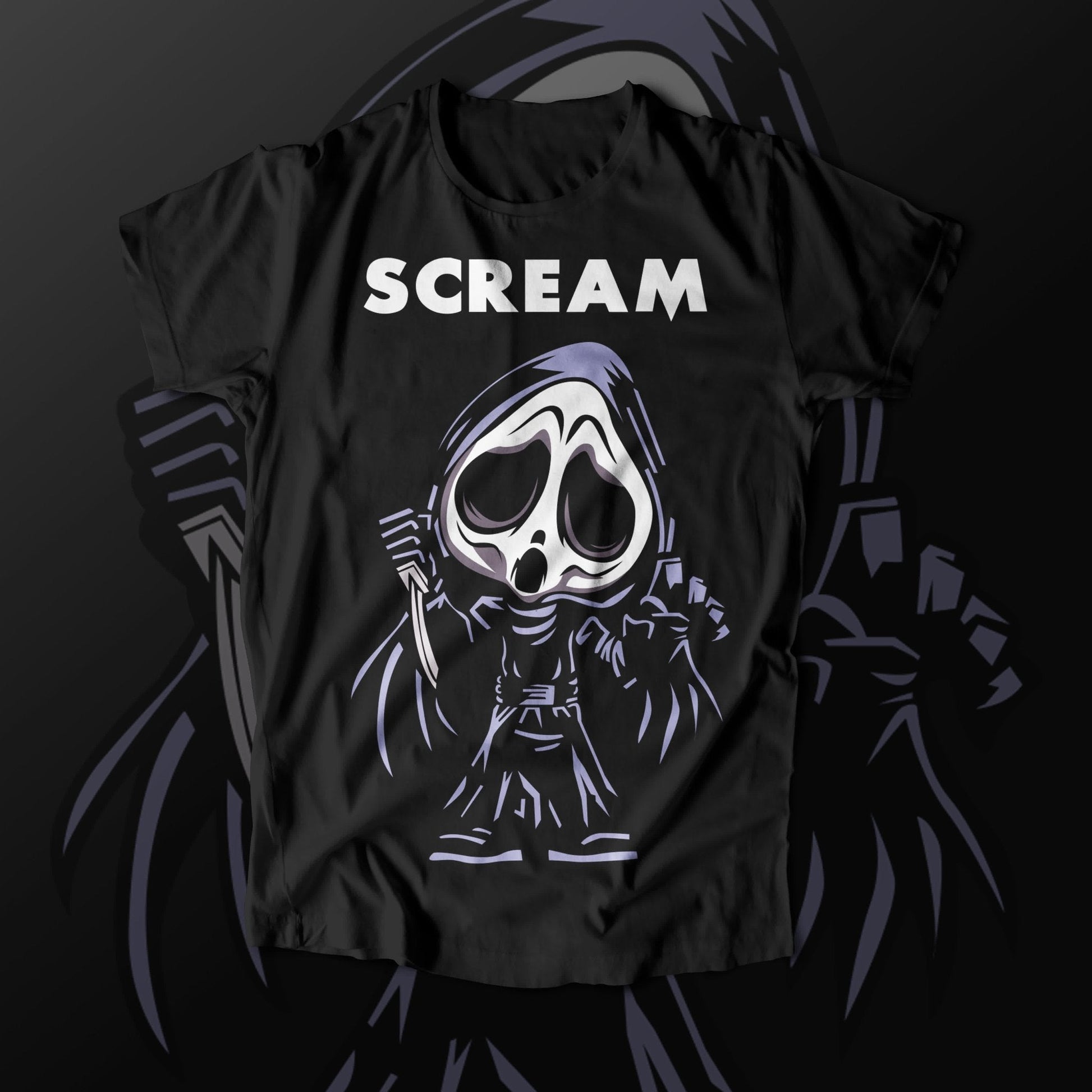 Scream - Masked Knife (T-Shirts)-DaPrintFactory