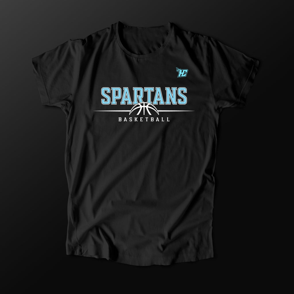 Spartans Half Basketball (T-Shirt)-DaPrintFactory