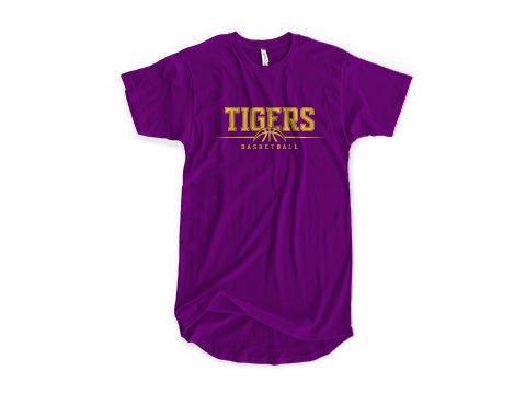 Tigers Half Basketball (T-shirts)-DaPrintFactory